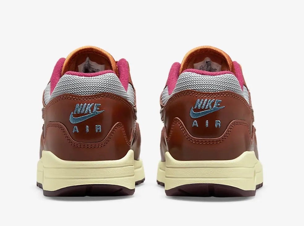 Patta x Nike Air Max 1 'Dark Russet' - The Second Wave - heel view