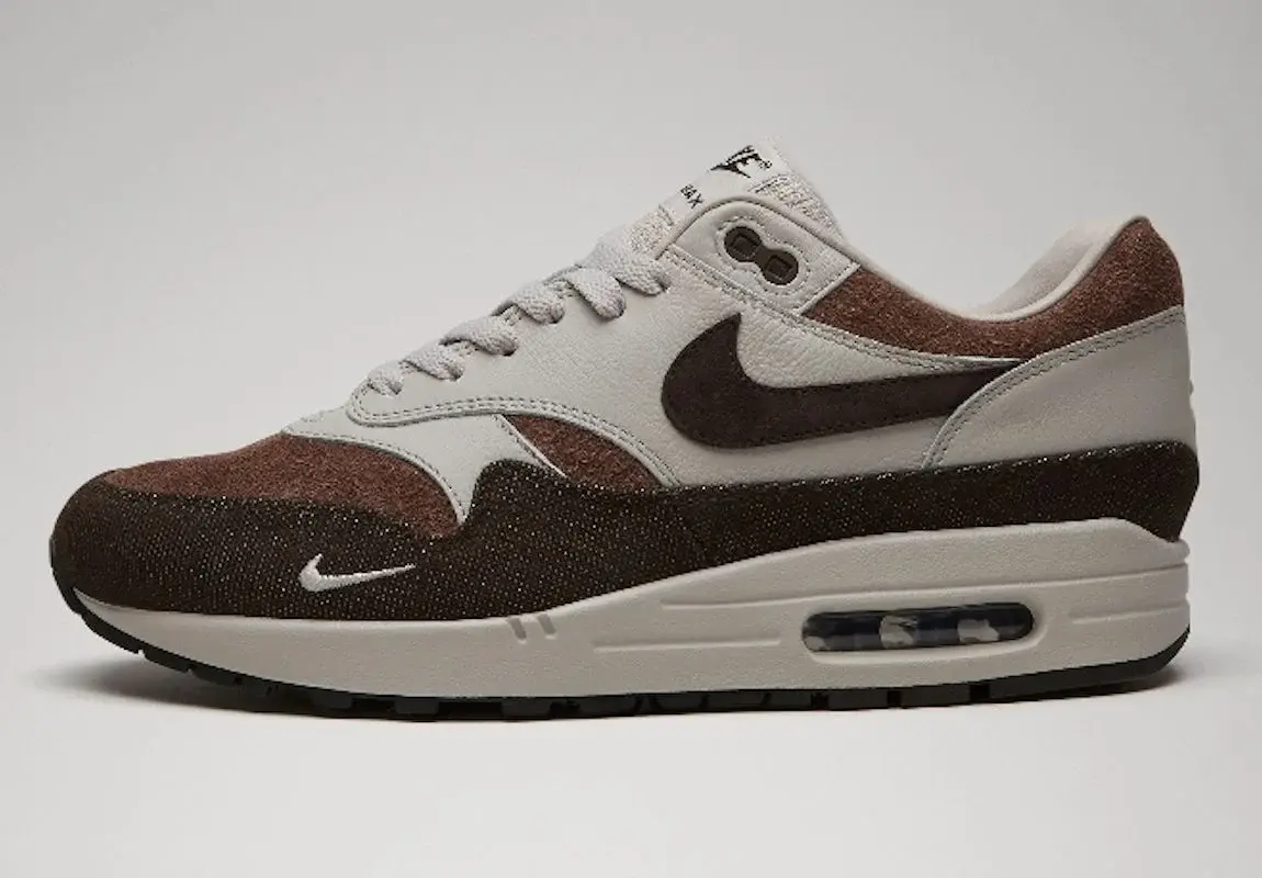 size? x nike air max 1 velvet brown left view