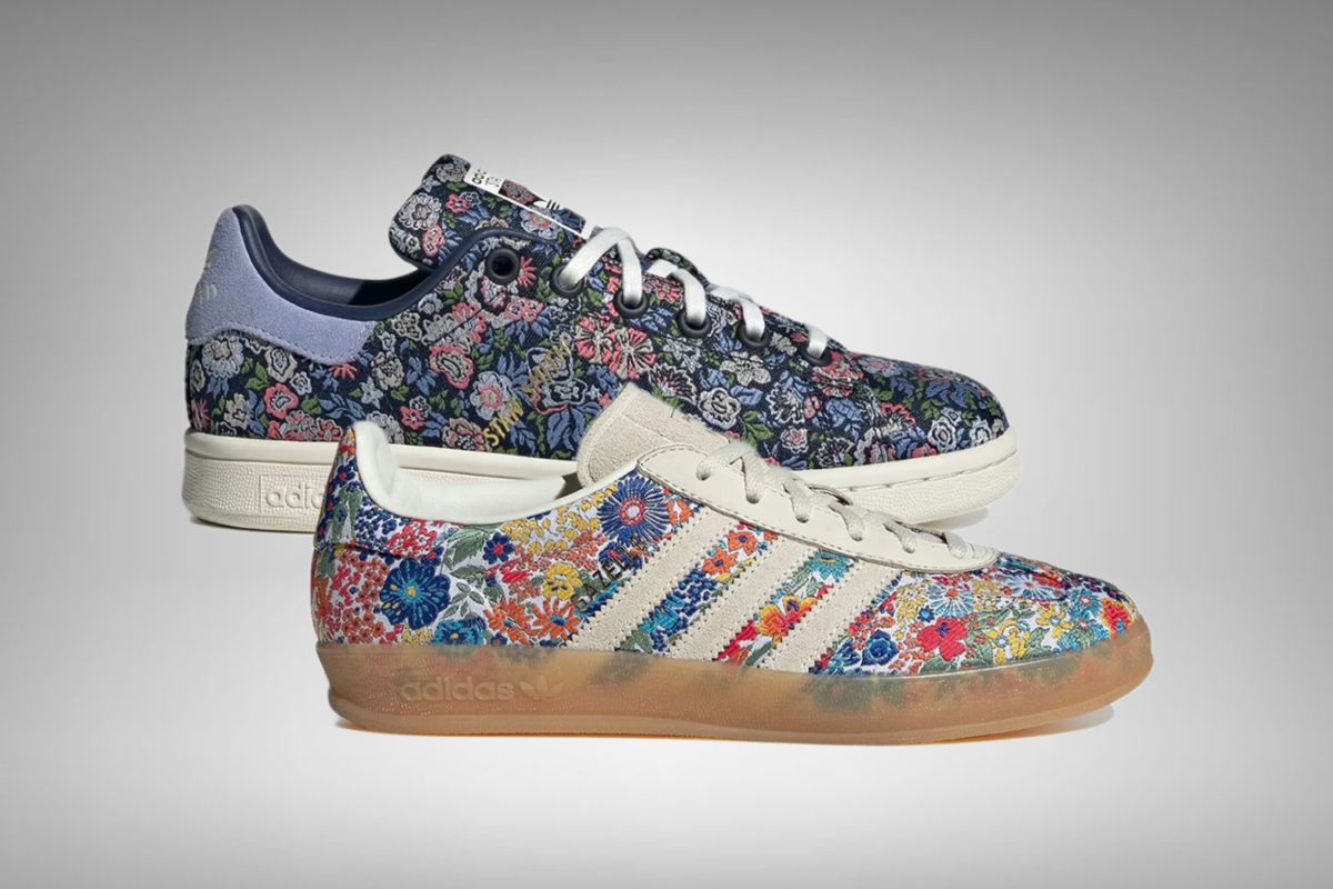 New Adidas x Liberty Stan Smith Shoes - Footwear White (JP9796)