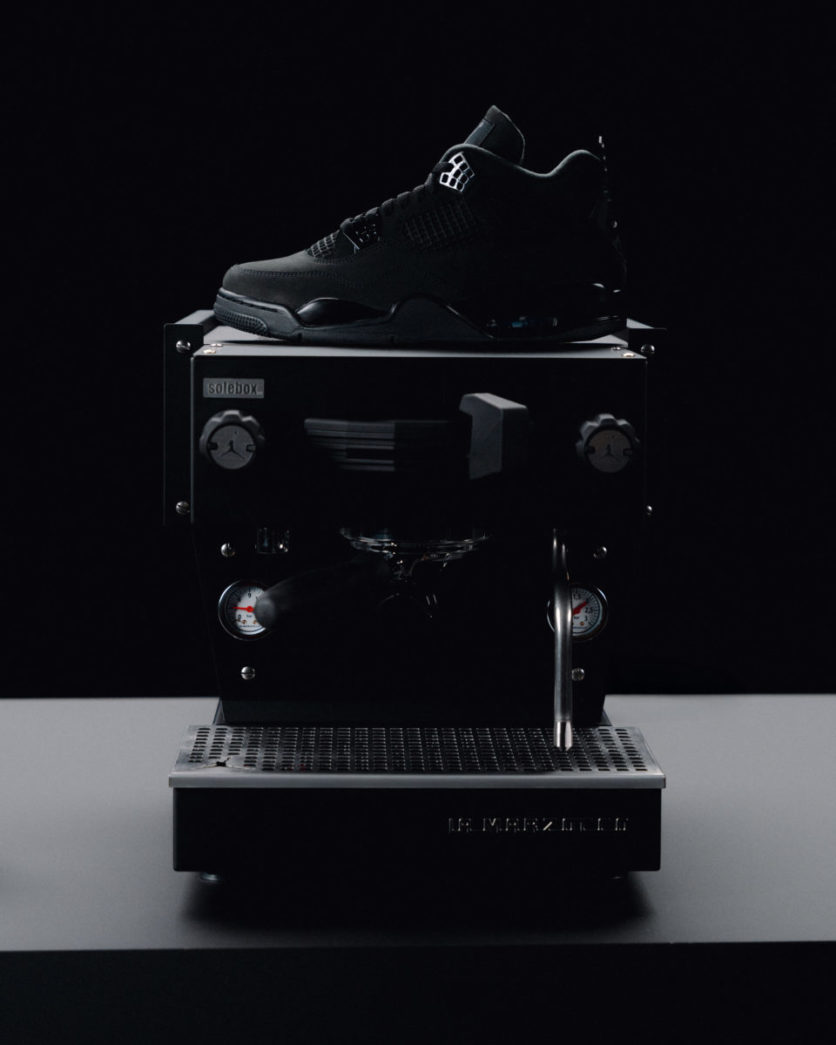 Jamal Musiala Air Jordan 4 Black Cat solebox