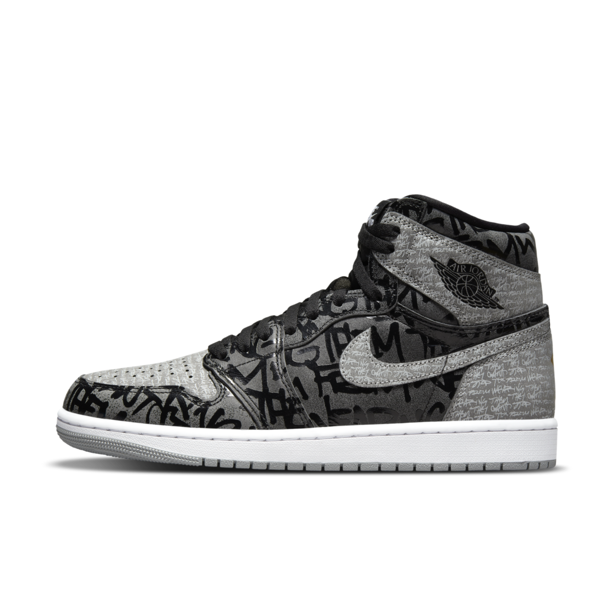 Jordan 1 store schwarz grau