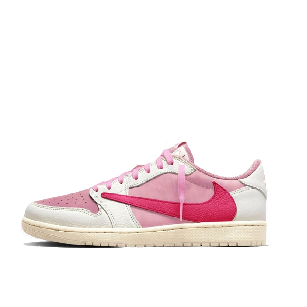 Travis Scott x Air Jordan 1 Low OG 'Sail & Shy Pink' - Pink Pack