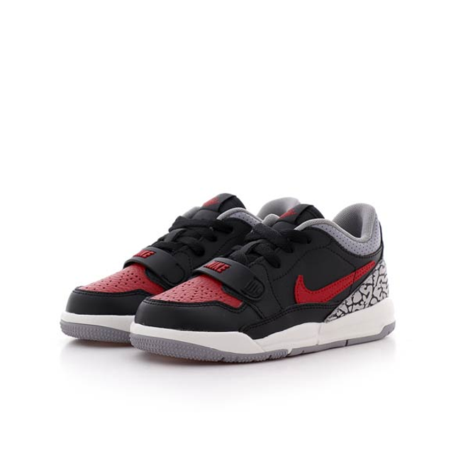 Air Jordan Legacy 312 Low Bred Cement CD9054-006 Black/Black-Cement Grey-Gym Red Sneakers