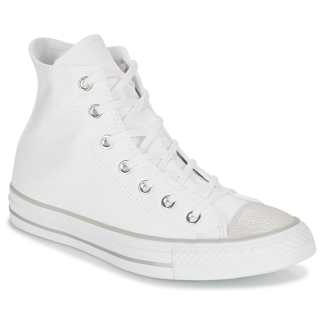 converse chuck taylor trainers in pink blush with metallic toe cap