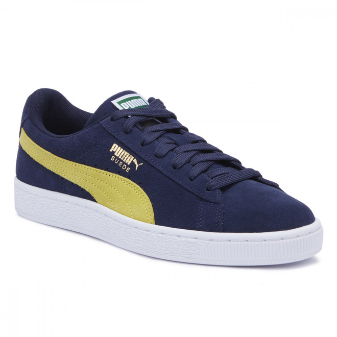 yellow suede puma sneakers