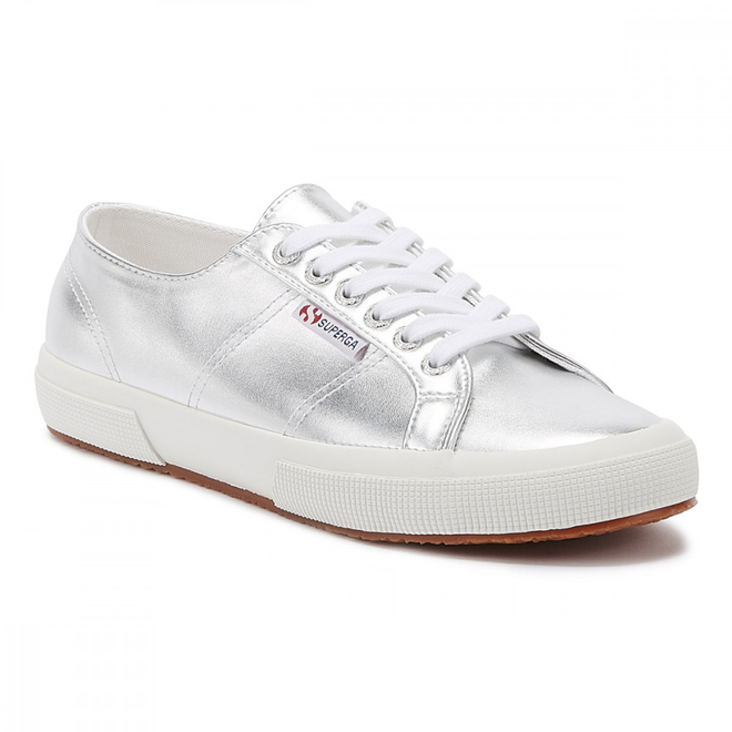 silver trainers superga