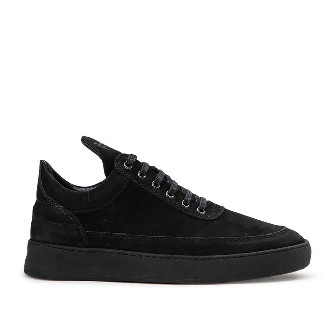 low top plain lane nubuck black