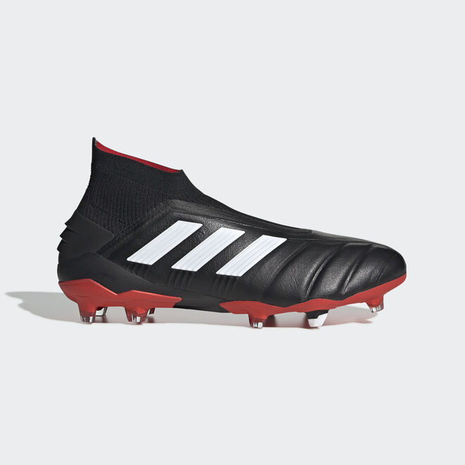 black and red predator football boots