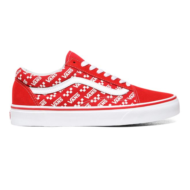 red and white old skool vans