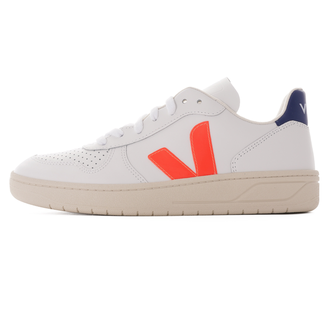 V-10 Leather Womens - White & Orange