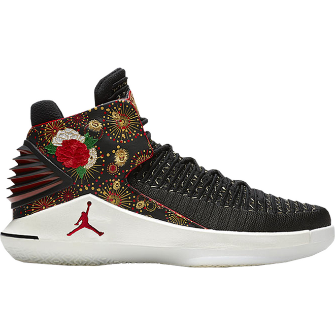 air jordan 32 black and red