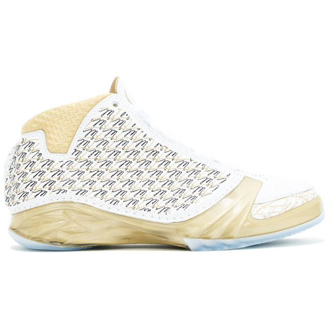 jordans 23 white and gold