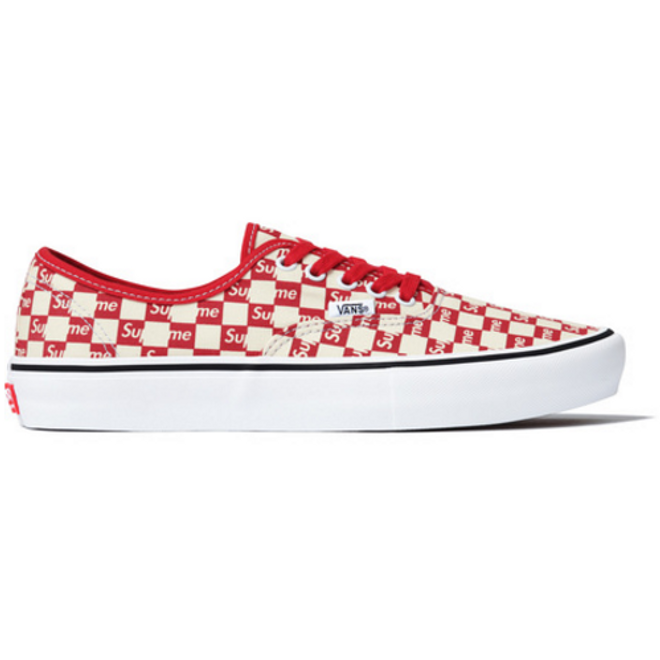 Supreme Vans Checkers Box Logo Authentic Pro Checkered Red VN000Q0DJLY size  9 887682813520