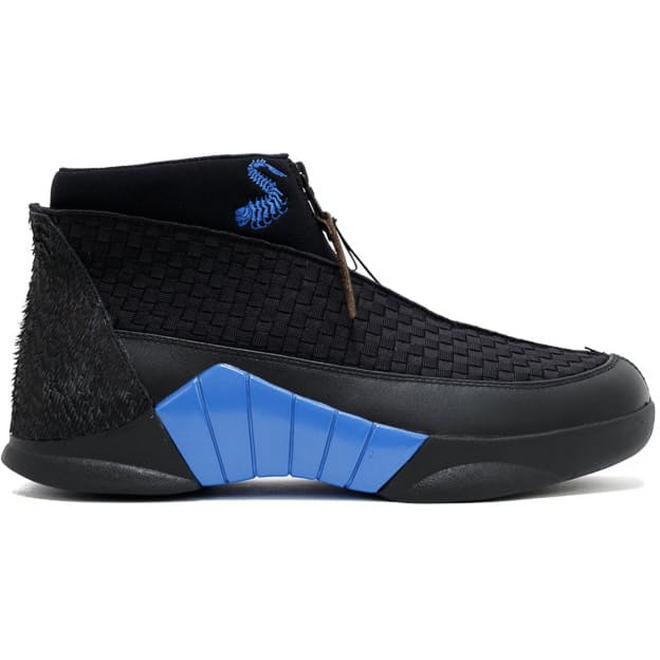 black and blue jordan 15