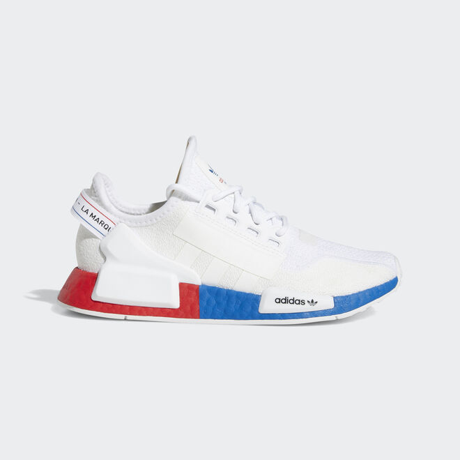 Adidas nmd red sales blue white