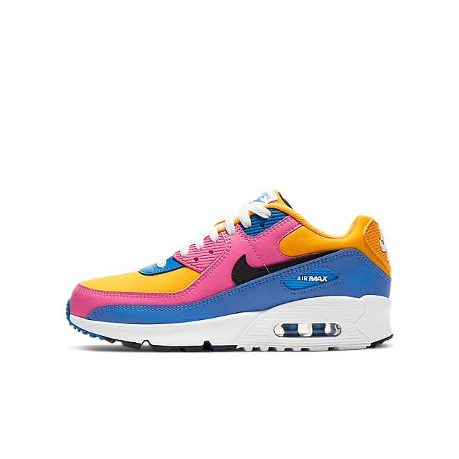 Nike air max pink blue hot sale and yellow