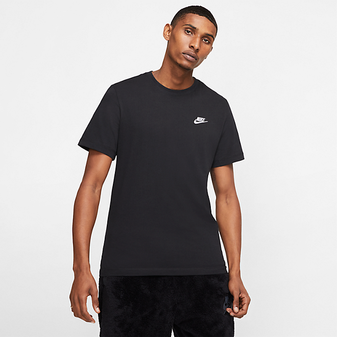 Nike Sportswear Club T Shirt Black White | AR4997-013 | Sneakerjagers