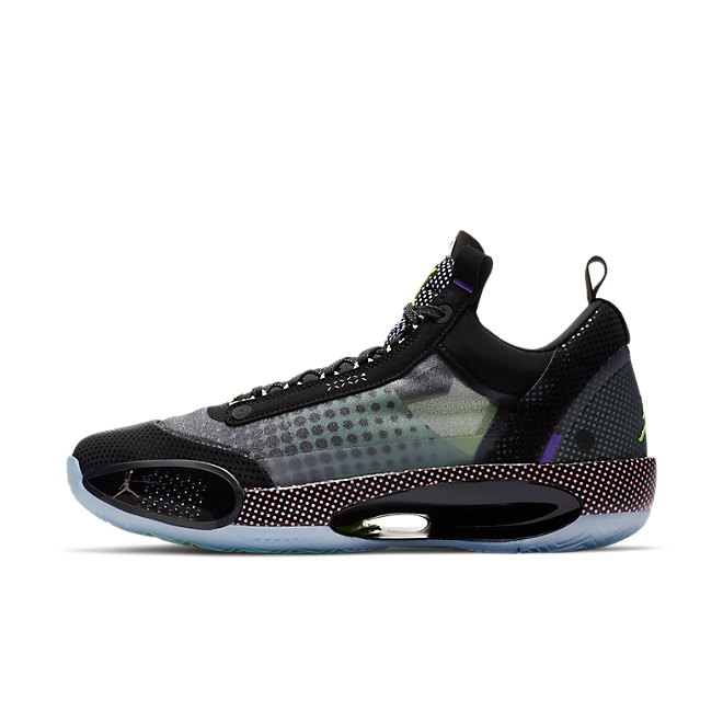 jordan xxxiv low black vapor green bleached coral