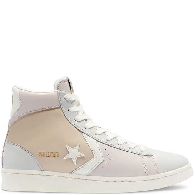 Unisex Neutral Tones Pro Leather High Top