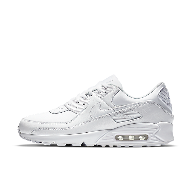 Nike Air Max 90 Leather Triple White (2020) | CZ5594-100 | Sneakerjagers