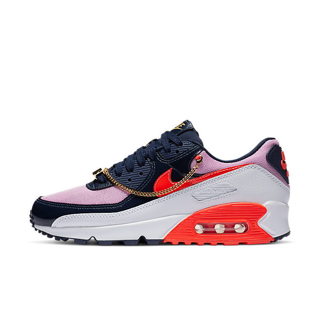 nike air max 90 cuban link obsidian pink