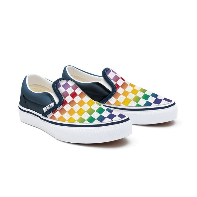 vans kids rainbow checkerboard