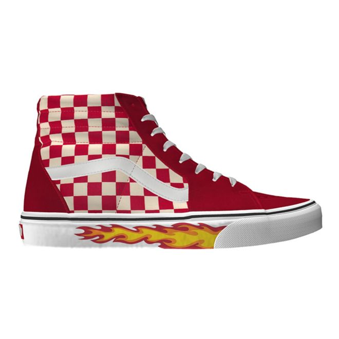 checkerboard flame vans