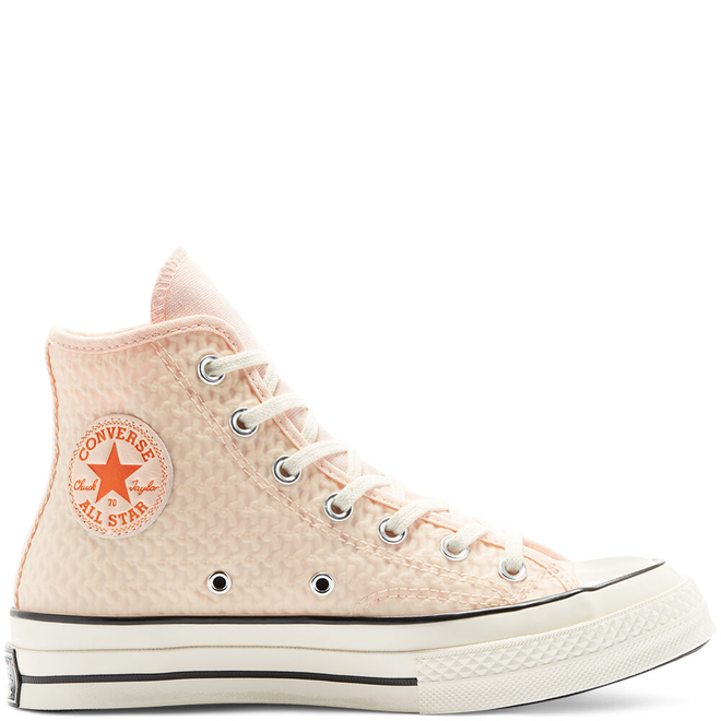 peach converse high tops