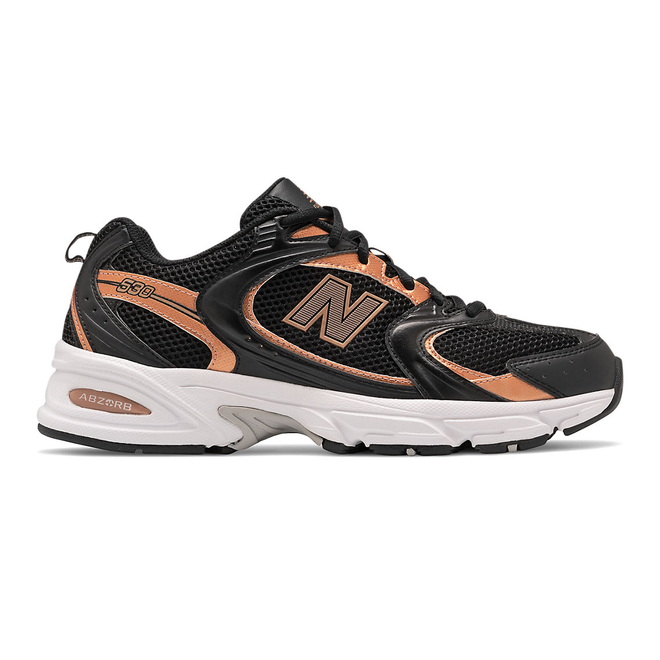 black and rose gold new balance shoes