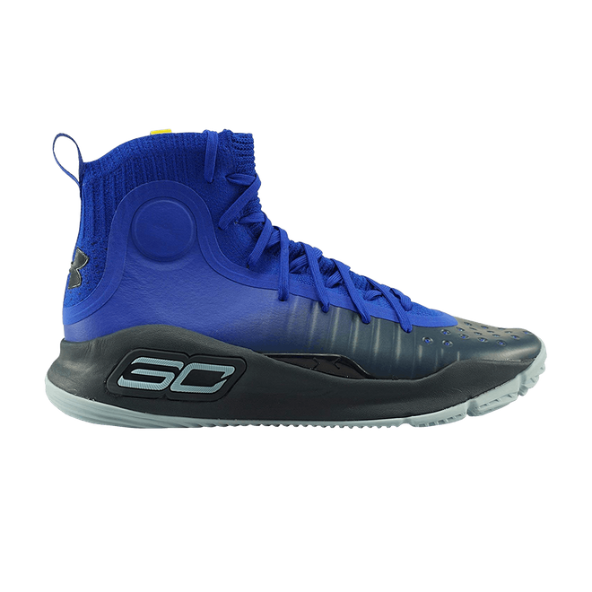 Under Armour Curry 4 Mid Blauw Geel (GS)