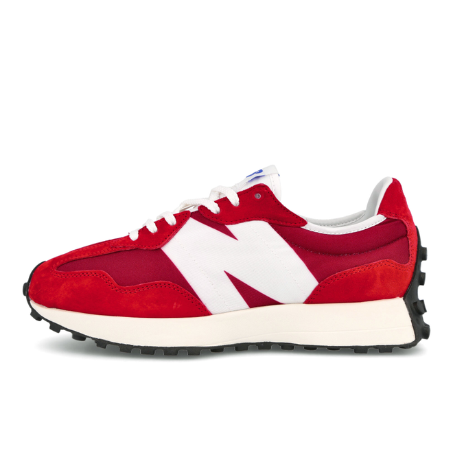new balance 327 tan & burgundy mesh trainers