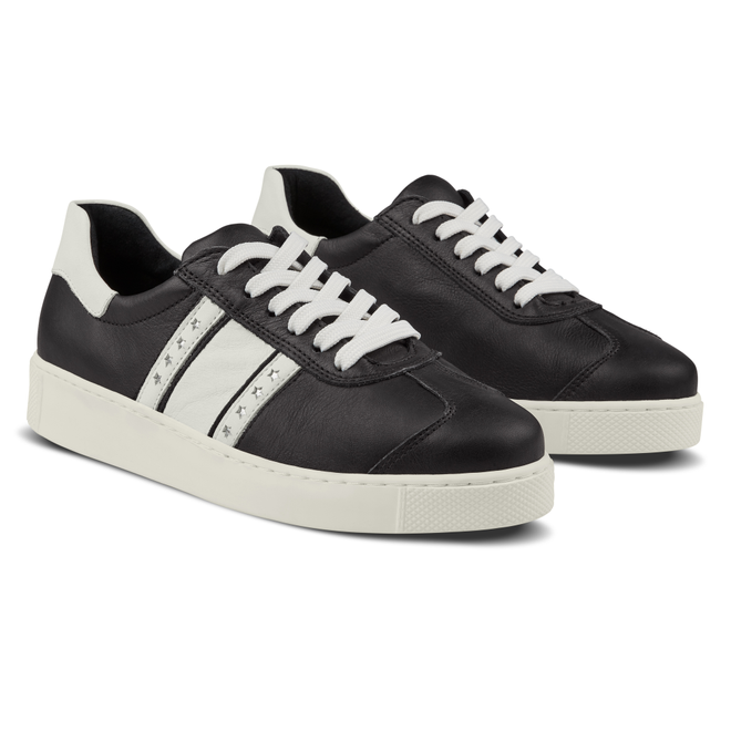 LaShoe Sneaker Retro mit Flagge Schwarz