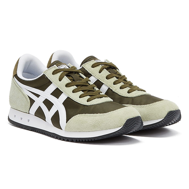 Onitsuka Tiger New York Mens Bronze Green / White Trainers | 1183A205 ...