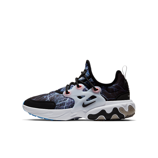 Kids Nike React Presto Trouble at Home GS Black Habanero Red University Blue Black Sneakerjagers