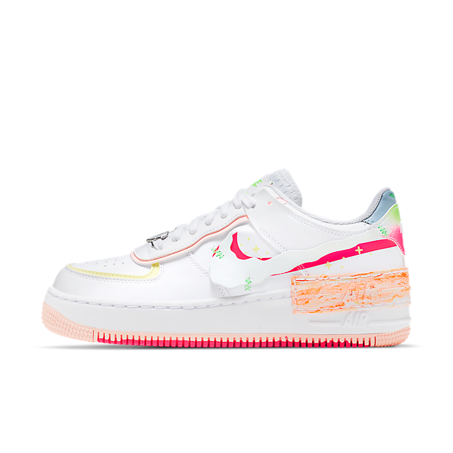 Air force 1 shop white pink orange