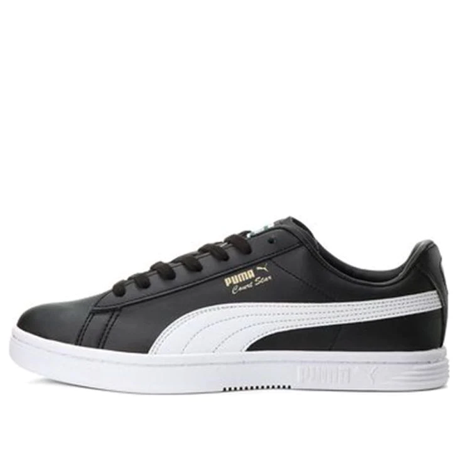 Puma court discount star black leather