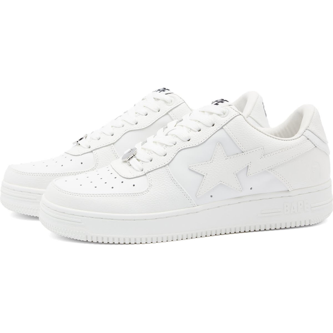 Bapesta hot sale triple white