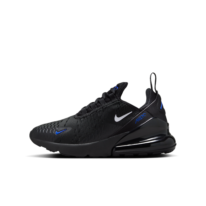 Nike air max 270 black blue tick best sale