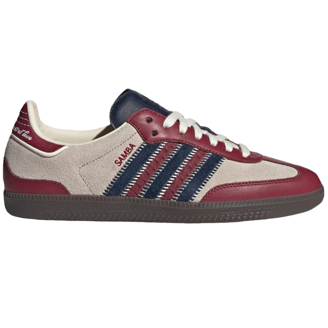 Adidas samba sales maroon