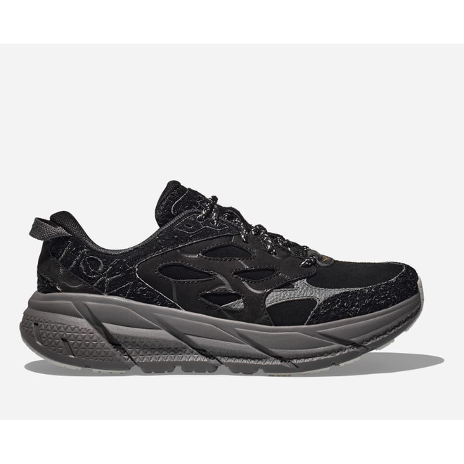 HOKA Elite Terrain System Clifton L Suede Lifestyle Black