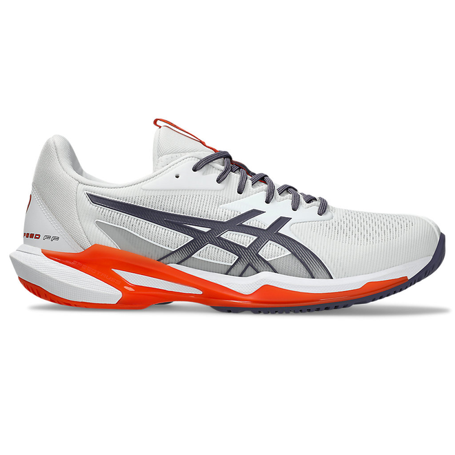 Asics Solution Speed FF 3 Mens Tennis Shoes White Orange Purple 1041A438 Size 12 Size 8 - ASICS Solution Speed FF 3 White Greyish Purple for  main image 4