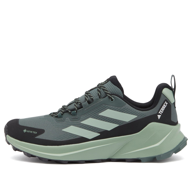 adidas gazelle silver green womens ADIDAS TERREX TWO GTX Size 10.5 Black White Nylon Lace Up Sneakers  Sui  Generis Designer Consignment