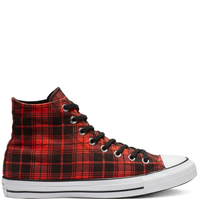 red plaid converse shoes