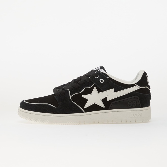 A Bathing Ape Bape SK8 Sta Triple Black Patent Leather Sta Logo