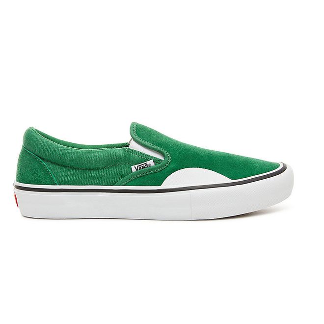 vans slip on pro green