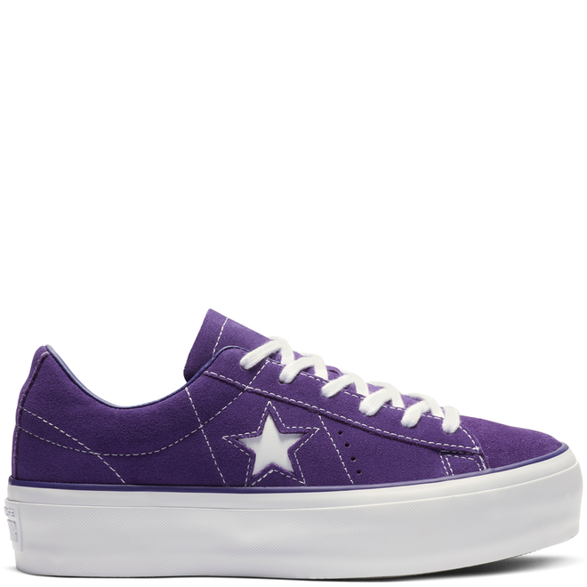 converse one star platform purple