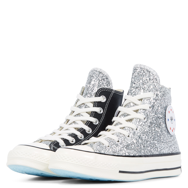 glitter hi top converse