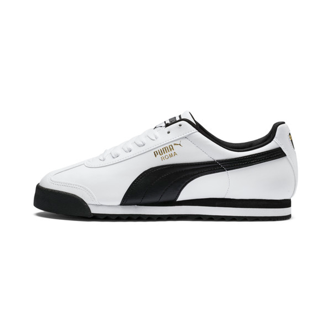 Black puma sale roma trainers