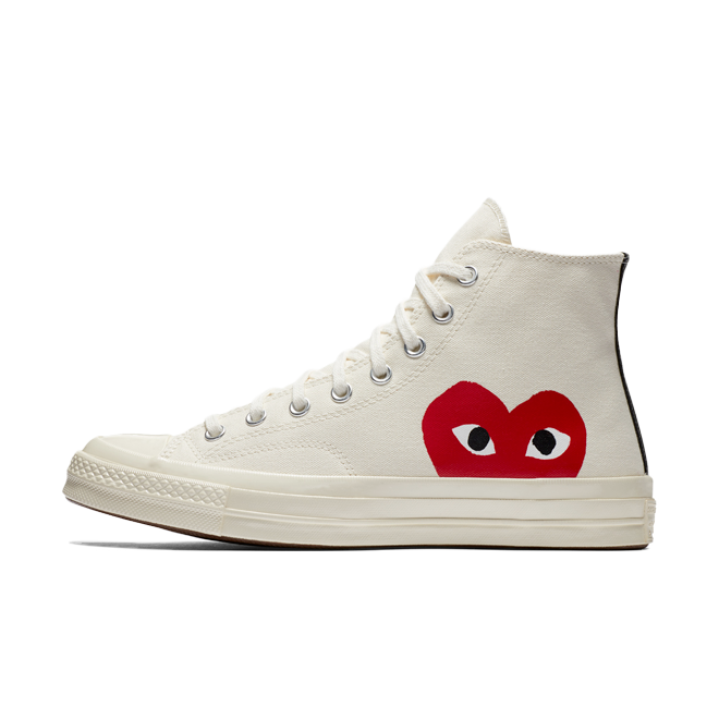 cdg chucks high white