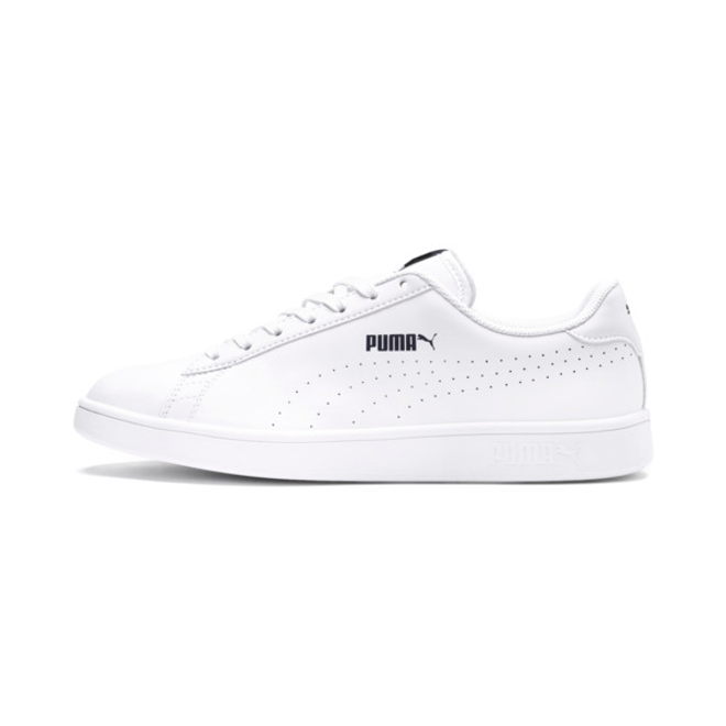 puma smash v2 l perf white sneakers